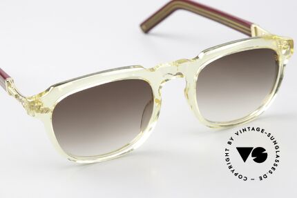 Jean Paul Gaultier 57-1071 Extravagant Designer Frame, a fashion statement; col. 2 (crystal, gold & wine red), Made for Men and Women