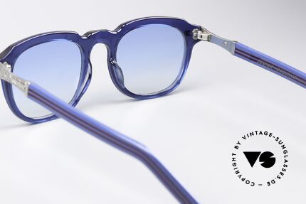 Jean Paul Gaultier 57-1071 Glasses With Fashion History, blue gradient sun lenses with 100% UV protection, Made for Men and Women