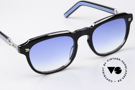 Jean Paul Gaultier 57-1071 True Vintage Designer Frame, a fashion statement; color 5 (black, silver & blue), Made for Men and Women