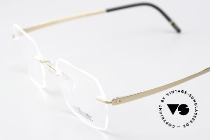 Silhouette 5529 Gold-Plated Titanium Frame, here with classic "unisex" demo lenses & gold plated, Made for Men and Women