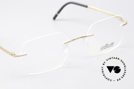 Silhouette 5529 Gold-Plated Titanium Frame, lens shape can be adjusted by the optician if needed, Made for Men and Women