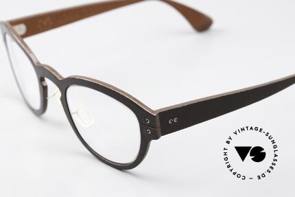 Lucas de Stael Minotaure M02 Leather Frame Panto Unisex, Minotaure Collection made with adjustable nosepads!, Made for Men and Women