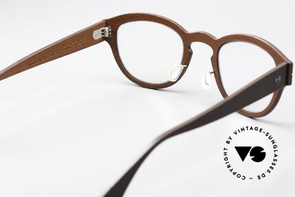 Lucas de Stael Minotaure M02 Leather Frame Panto Unisex, the frame can be glazed as desired (progressive vision), Made for Men and Women