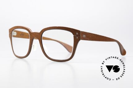 Lucas de Stael Minotaure M09 Unisex Frame Leather Cover, luxury model with leather cover (connoisseur glasses), Made for Men and Women