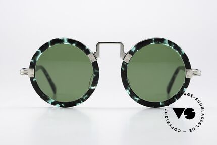 Jean Paul Gaultier 58-0275 90's Frame Emerald Marbled, great model from the Junior Gaultier Collection, Made for Men and Women