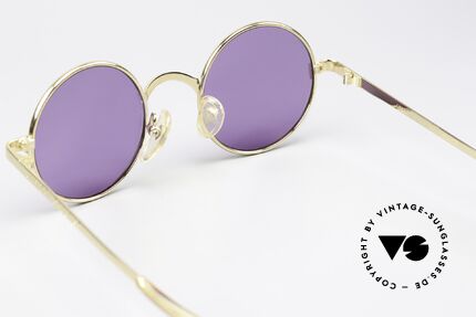 Jean Paul Gaultier 57-0173 Unique Purple Sun Lenses, new old stock; like all our old JPG designer eyewear, Made for Men and Women