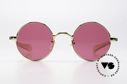 Jean Paul Gaultier 57-0173 Unique Dark Pink Lenses, model 57-0173 in size 46/22, GP = GOLD PLATED, Made for Men and Women