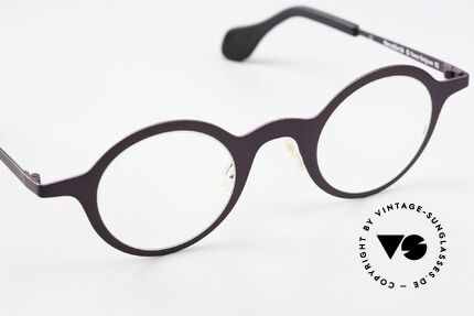 Theo Belgium Mille 24 Dark Purple Dull Metallic, 140mm width = a LARGE size for ladies & gents, Made for Men and Women