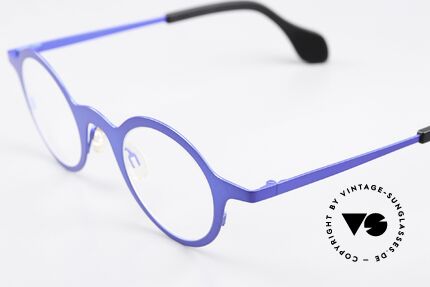 Theo Belgium Mille 24 Metal Frame Blue Metallic, unworn; like all our vintage Theo eyewear specs, Made for Men and Women