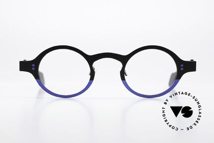 Theo Belgium Huitante Sept Round Titan Frame 2012, striking round designer specs by THEO Belgium, Made for Men and Women