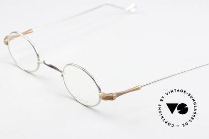 Lunor II 04 Oval Frame Limited Bicolor, XS size 37/25, can be glazed with strong prescriptions, Made for Men and Women
