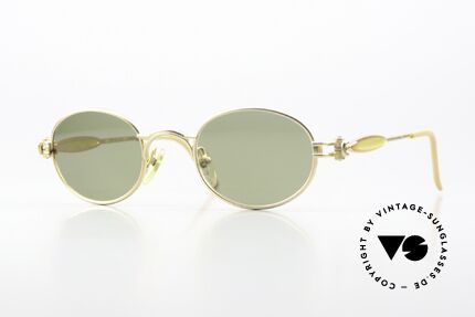 Jean Paul Gaultier 56-7113 Matte Gold Green Shades Details