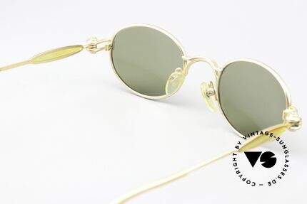 Jean Paul Gaultier 56-7113 Matte Gold Green Shades, Size: small, Made for Men and Women