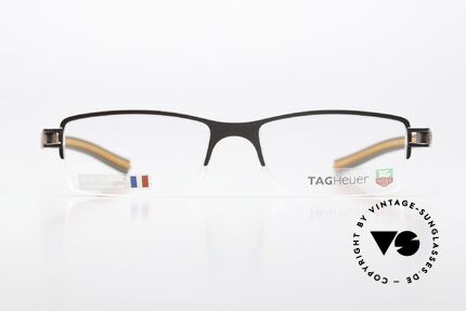 Tag Heuer 7621 Fold Semi Rimmed Havana Orange, semi rimmed specs: havana / orange / chocolate, Made for Men