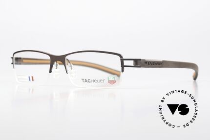 Tag Heuer 7621 Fold Semi Rimmed Havana Orange, with “racing” temples made of elastomer rubber, Made for Men