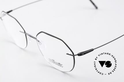 Silhouette 5500 Black Rimless Titan Frame, ultra light titanium frame for ideal wearing comfort, Made for Men and Women