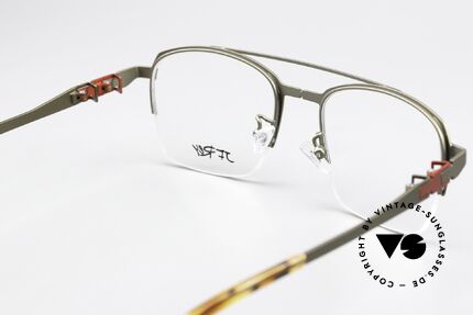 JF Rey JF2928 Striking Nylor Frame Men, khaki metal frame with accents in fire-red metallic, Made for Men
