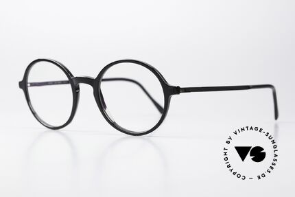 Mykita Tomkin Round Frame Classic Black, acetate frame front with characteristic Mykita temples, Made for Men and Women
