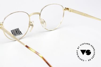 Jean Paul Gaultier 57-3177 Panto Frame Gold Plated, quality frame (size 49/20) can be glazed optionally, Made for Men and Women