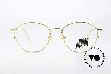 Jean Paul Gaultier 57-2273 Gold Plated Vintage Frame, model from the Junior Gaultier series from app. 1997, Made for Men and Women
