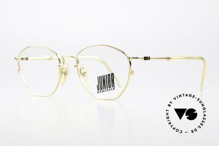 Jean Paul Gaultier 57-2273 Gold Plated Vintage Frame, precious 22ct gold-plated frame in M size 52-19, 140, Made for Men and Women