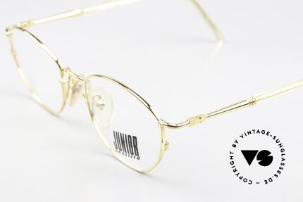 Jean Paul Gaultier 57-2273 Gold Plated Vintage Frame, extraordinary frame shape (can be glazed optionally), Made for Men and Women