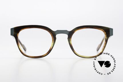 Anne Et Valentin Francesca Petrol Metallic Tortoise, combo frame: material combi by Anne & Valentin, Made for Women