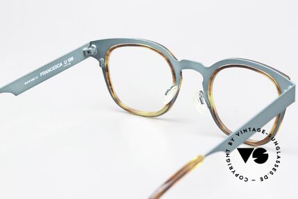 Anne Et Valentin Francesca Petrol Metallic Tortoise, UNWORN, single item from 2014, made in France, Made for Women