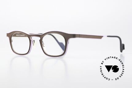 Anne Et Valentin Electric Titanium Frame Brown Purple, the couple Anne (artist) and Valentin (optician), Made for Women