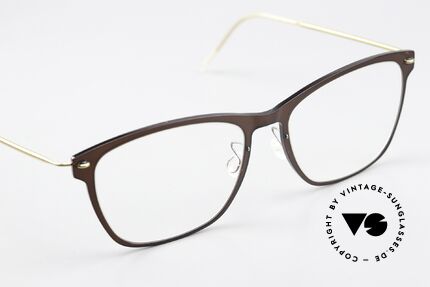 Lindberg 6525 NOW Size 52mm Brown And Gold, can already be described as 'vintage Lindberg' frame, Made for Women