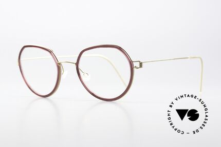 Lindberg Gillian Air Titan Rim Women's Frame Panto Style, striking refined Air Titan frame with Acetate inner rim, Made for Women