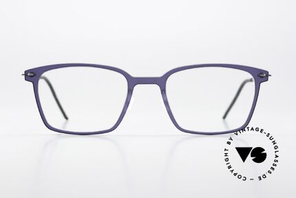 Lindberg 6536 NOW Dark Blue Translucid Titan, square model 6536, size 49/20, for ladies and gents, Made for Men and Women