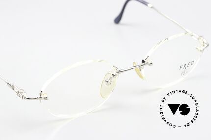Fred Fidji F2 Luxury Spectacle Frame 90's, platinum plated version for ladies & gentlemen; vertu!, Made for Men and Women