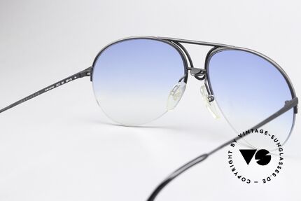 Porsche 5627 Semi Rimless 90's Shades, blue-gradient sun lenses for 100% UV protection, Made for Men