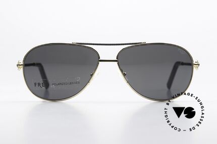 Fred Force10 8466 Luxury Aviator Sunglasses, XLarge aviator sunglasses with POLARIZED sun lenses, Made for Men and Women
