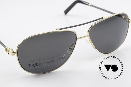 Fred Force10 8466 Luxury Aviator Sunglasses, unworn original with serial number, including Fred case, Made for Men and Women