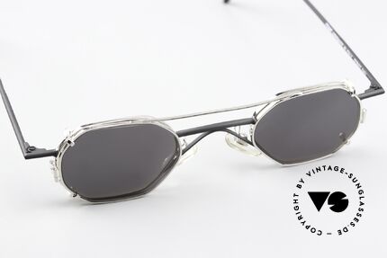 Christian Roth 2401 Small Frame With Clip On, an unworn 90's masterpiece for all lovers of design, Made for Men and Women
