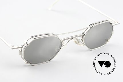 Christian Roth 2401 Silver Mirrored Sun Clip, an unworn 90's masterpiece for all lovers of design, Made for Men and Women