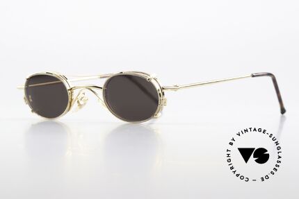 Christian Roth 2400 Gold Plated Frame Clip On, SMALL frame: lens height 27mm & lens width 36mm, Made for Men and Women