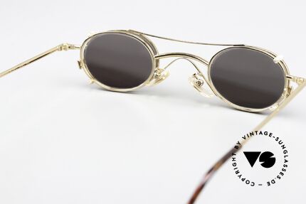 Christian Roth 2400 Gold Plated Frame Clip On, the SMALL frame is perfect for strong prescriptions, Made for Men and Women