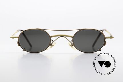 Christian Roth 2400 Oval Clip On Frame 1992, designer eyeglasses; antique-gold & antique-bronze, Made for Men and Women