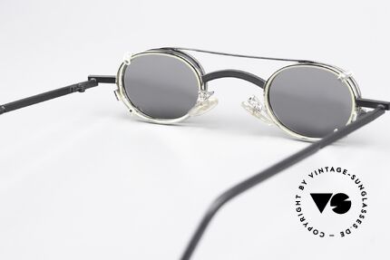 Christian Roth 2505 Oval Frame Silver Clip On, the SMALL frame is perfect for strong prescriptions, Made for Men and Women