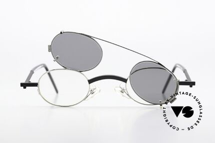 Christian Roth 2505 Oval Frame Silver Clip On, Size: small, Made for Men and Women
