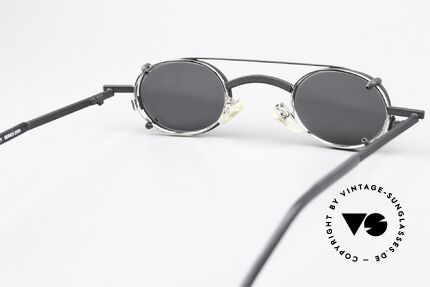 Christian Roth 2505 Oval Frame Black Clip On, the SMALL frame is perfect for strong prescriptions, Made for Men and Women