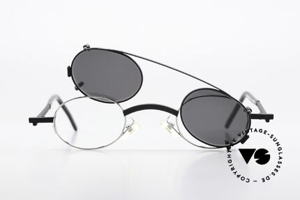 Christian Roth 2505 Oval Frame Black Clip On, Size: small, Made for Men and Women