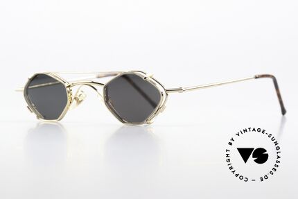 Christian Roth 2402 Octagonal Glasses Clip On, SMALL frame: lens height 29mm & lens width 37mm, Made for Men and Women