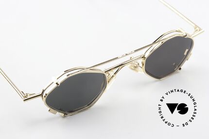 Christian Roth 2402 Octagonal Glasses Clip On, an unworn 90's masterpiece for all lovers of design, Made for Men and Women
