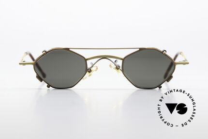 Christian Roth 2402 Octagonal Glasses Antique, 90's designer specs; antique-gold & antique-bronze, Made for Men and Women