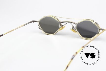 Christian Roth 2402 Octag Frame Antique Gold, the SMALL frame is perfect for high prescriptions, Made for Men and Women