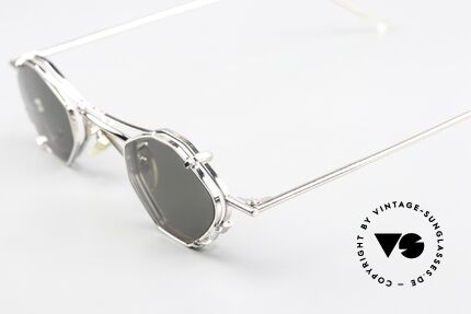 Christian Roth 2402 Octagonal Frame Sun Clip, with removeable CLIP-ON (for 100% UV protection), Made for Men and Women